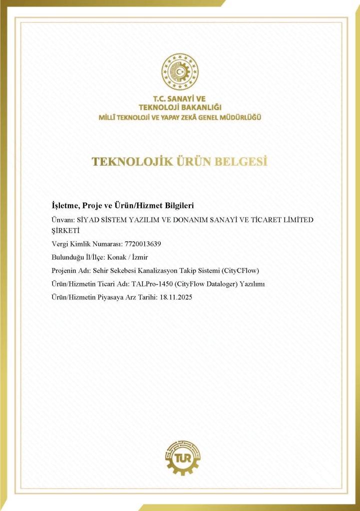 Teknolojik Ürün Belgesi TÜR2026/129 arka yüz